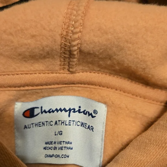 Champion Peach Hoodie And Sweat Pants with Glitter Accents - Picture 4 of 6